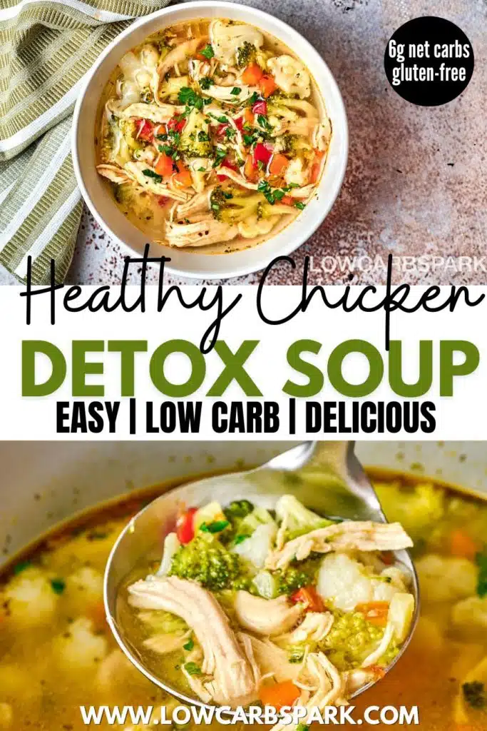 Loaded with tender vegetables, a tender chicken breast, and delicious flavor, this healthy chicken detox soup is the best comforting meal recipe you have tried.