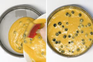 how to make Keto Lemon Blueberry Cake