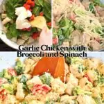 Garlic Chicken with Broccoli and Spinach pinterest image 3