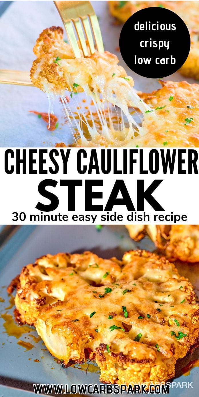 Cheesy Cauliflower Steak - Low Carb Spark