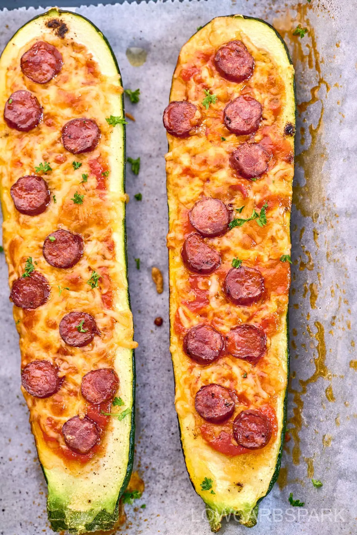 Zucchini Pizza Boats 2 Zucchini Pizza Boats