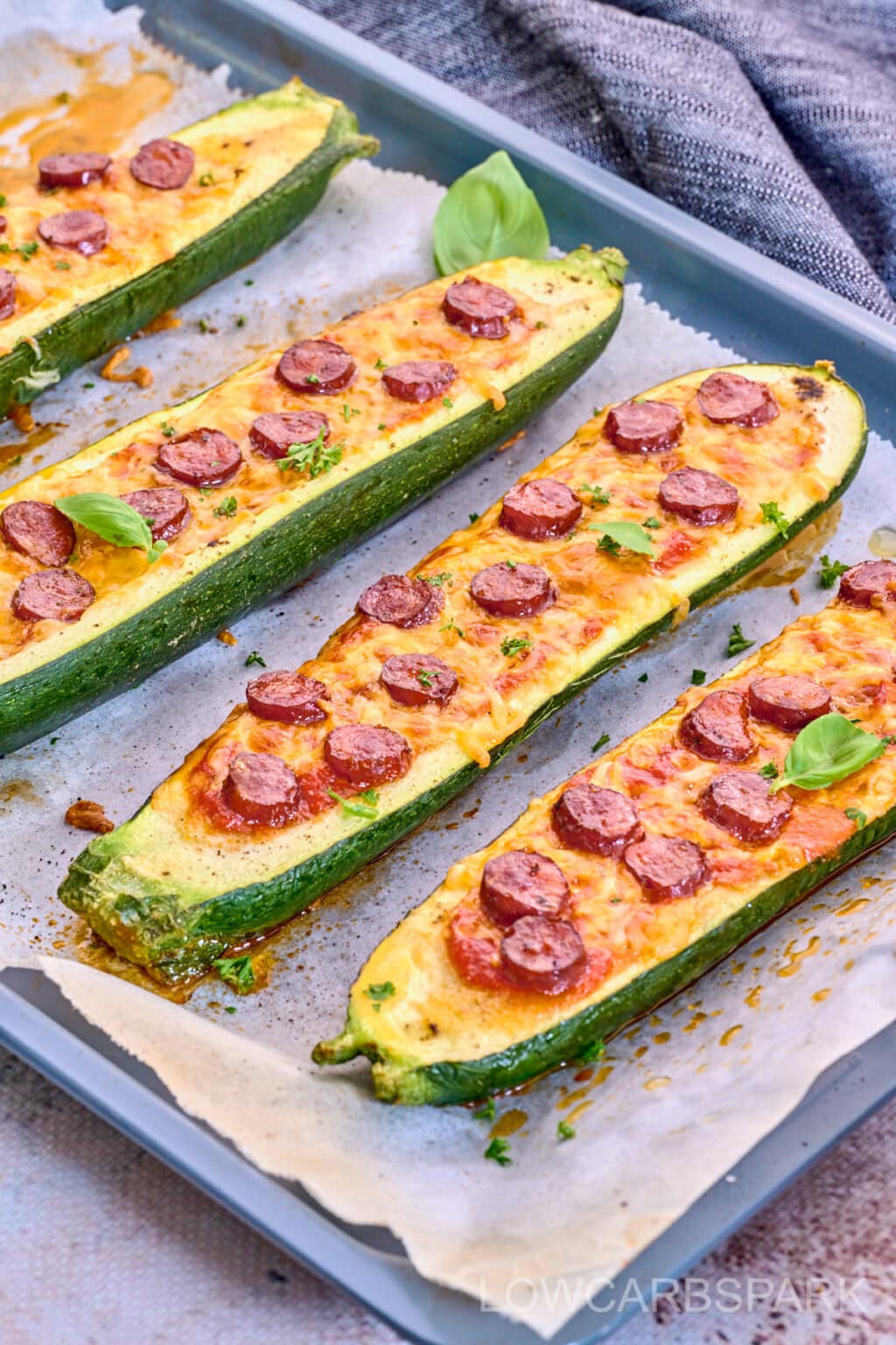 Zucchini Pizza Boats Low Carb Spark