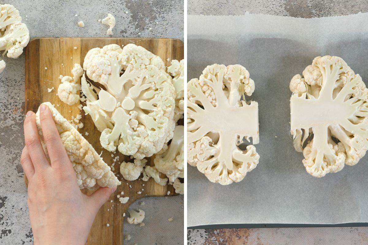 Cheesy Cauliflower Steak 5 how to make Cauliflower Steak2