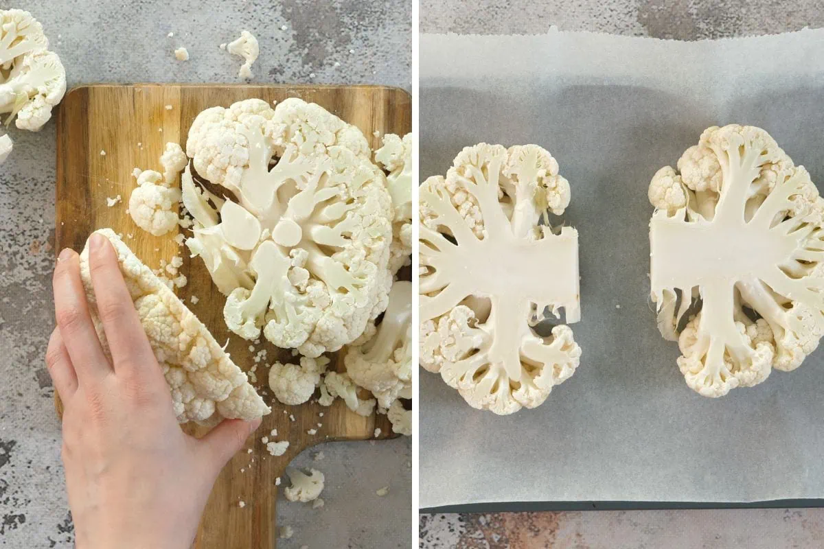 Cheesy Cauliflower Steak 5 how to make Cauliflower Steak2