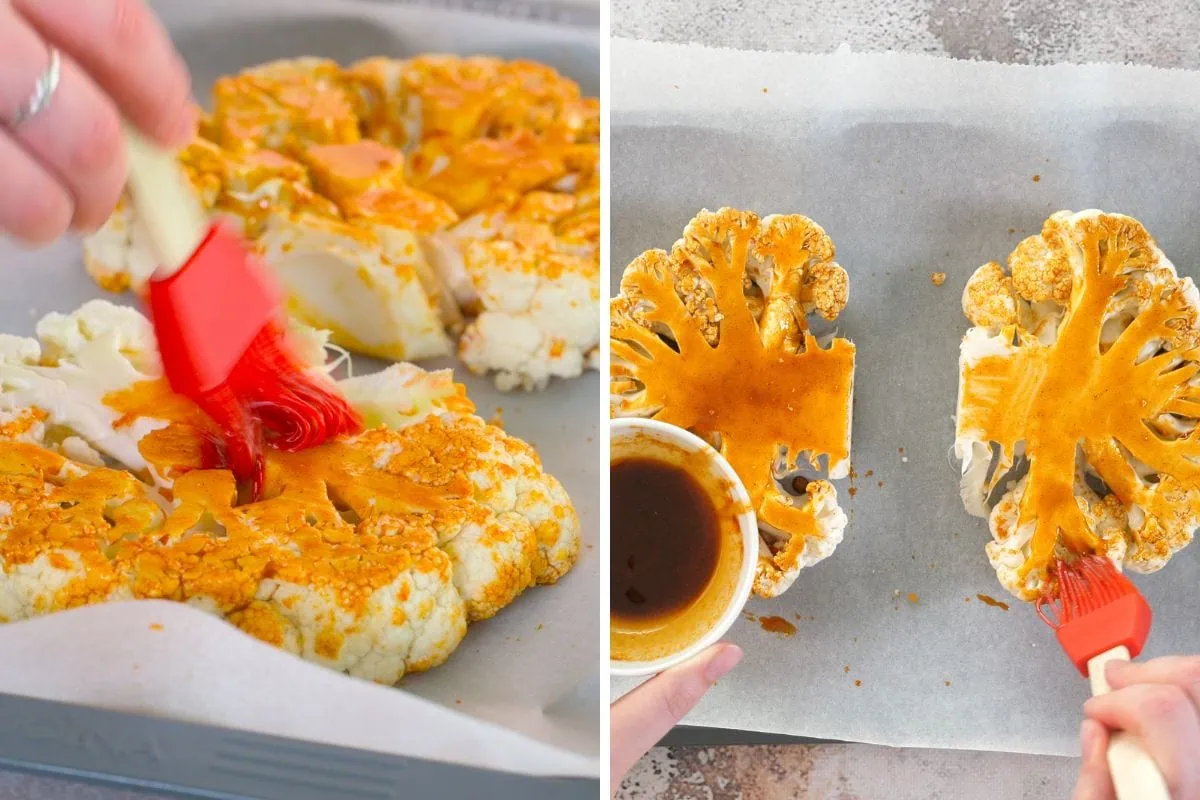 Cheesy Cauliflower Steak 7 how to make Cauliflower Steak4