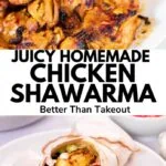 juicy chicken shawarma pinterest image