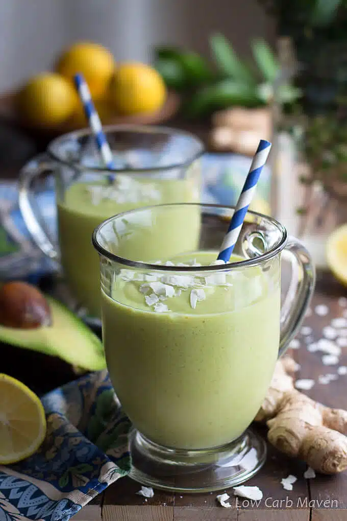 avocado coconut milk smoothie ginger turmeric 1