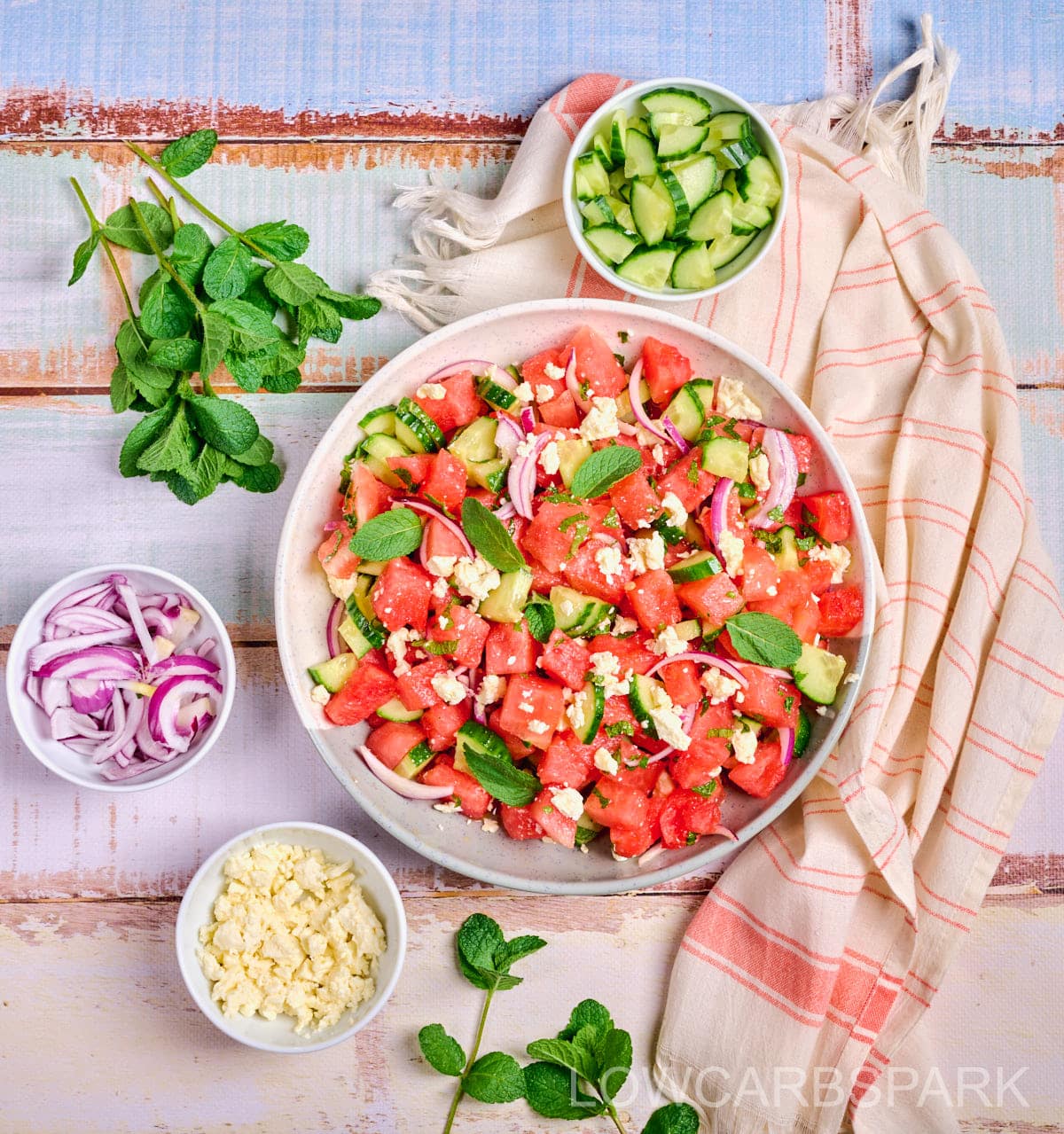 my favorite watermelon salad recipe