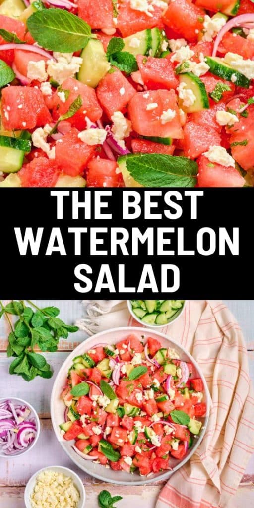 the best watermelon salad recipe pinterest