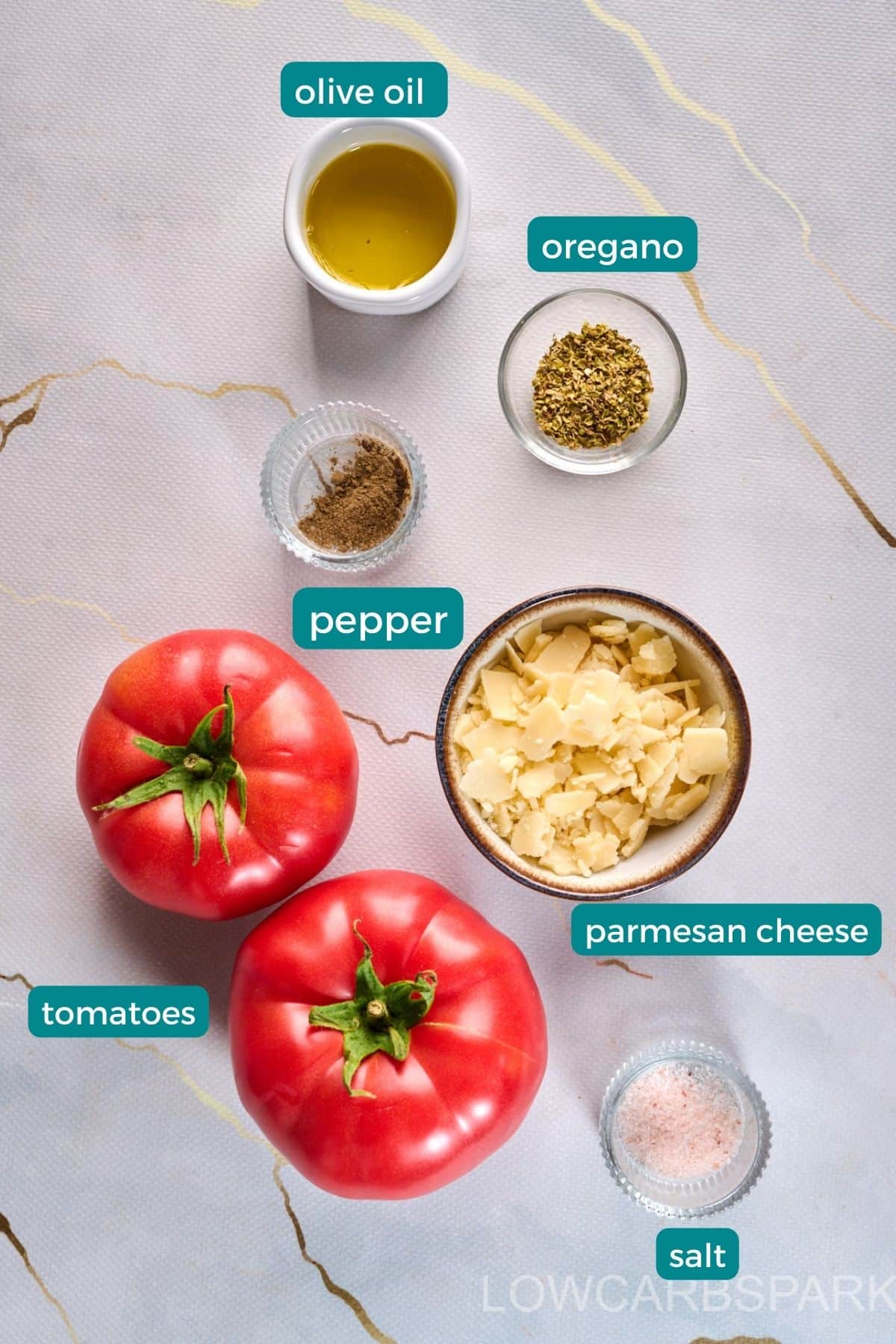 Baked Parmesan Tomatoes Ingredients
