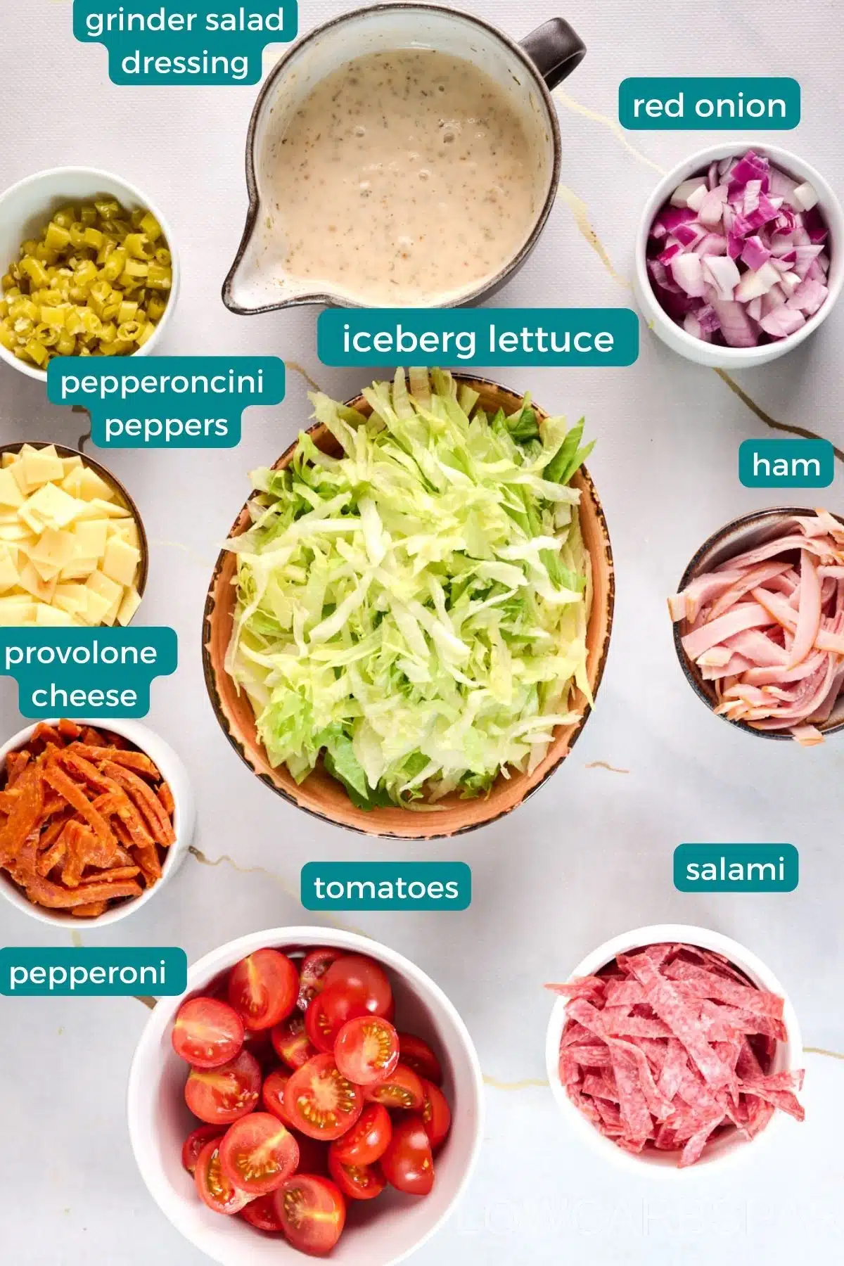 Grinder Salad Ingredients
