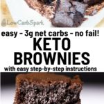Keto Brownies pinterest pin picture