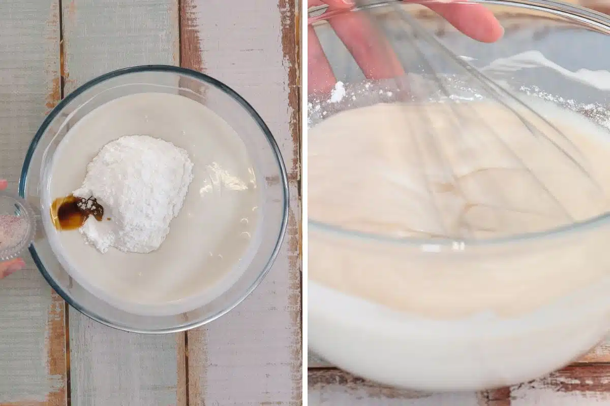 how to make keto coconuti ice cream: mix all the ingredients
