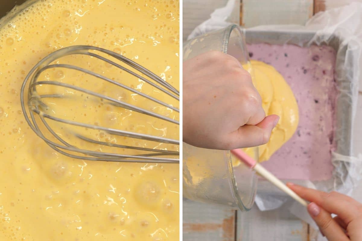 make the keto lemon pudding layer