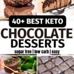 40 best keto chocolate desserts collage