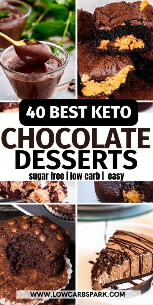 40 best keto chocolate desserts pinterest image