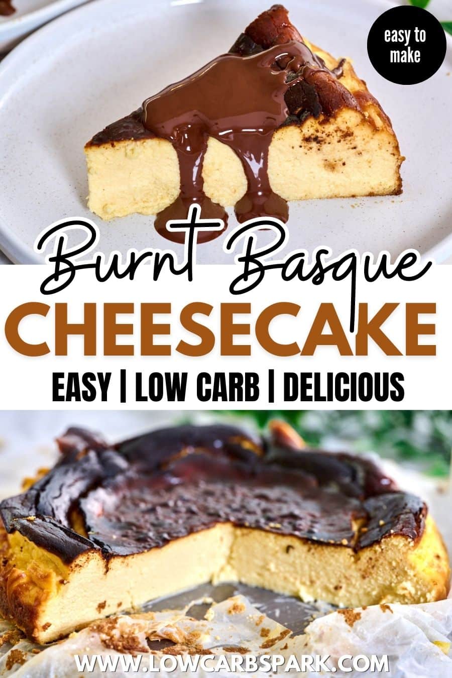 Keto Burnt Basque Cheesecake 