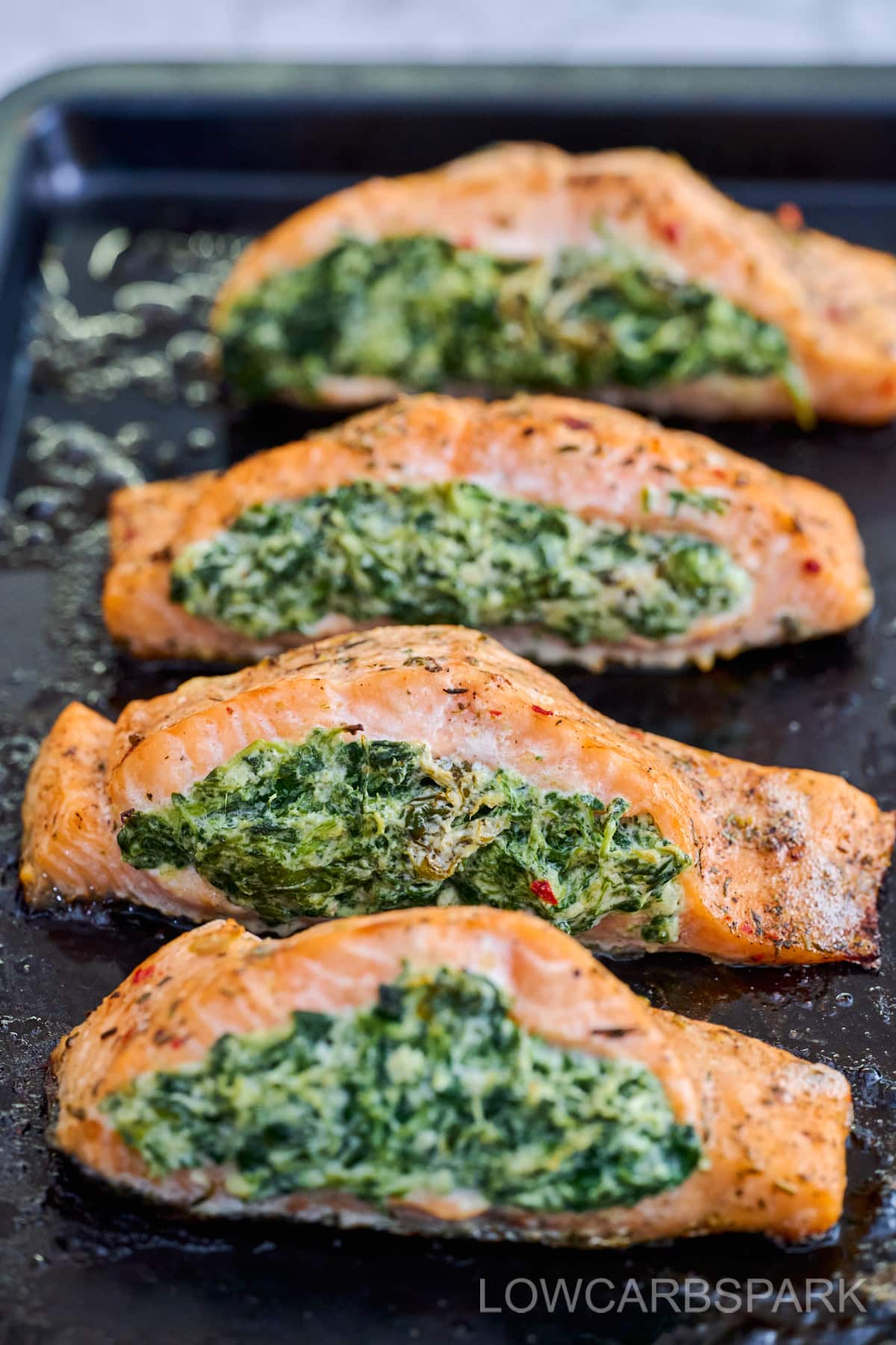 Spinach Stuffed Salmon