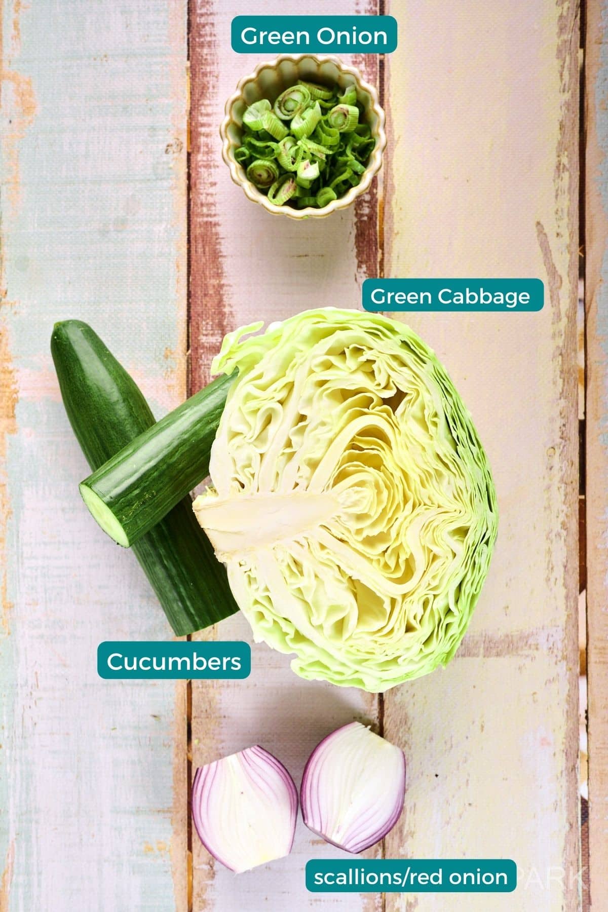 Tik Tok Green Goddess Salad Ingredients