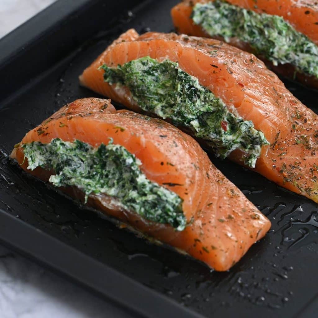 lowcarbspark how to make stuffed spianch salmon 5