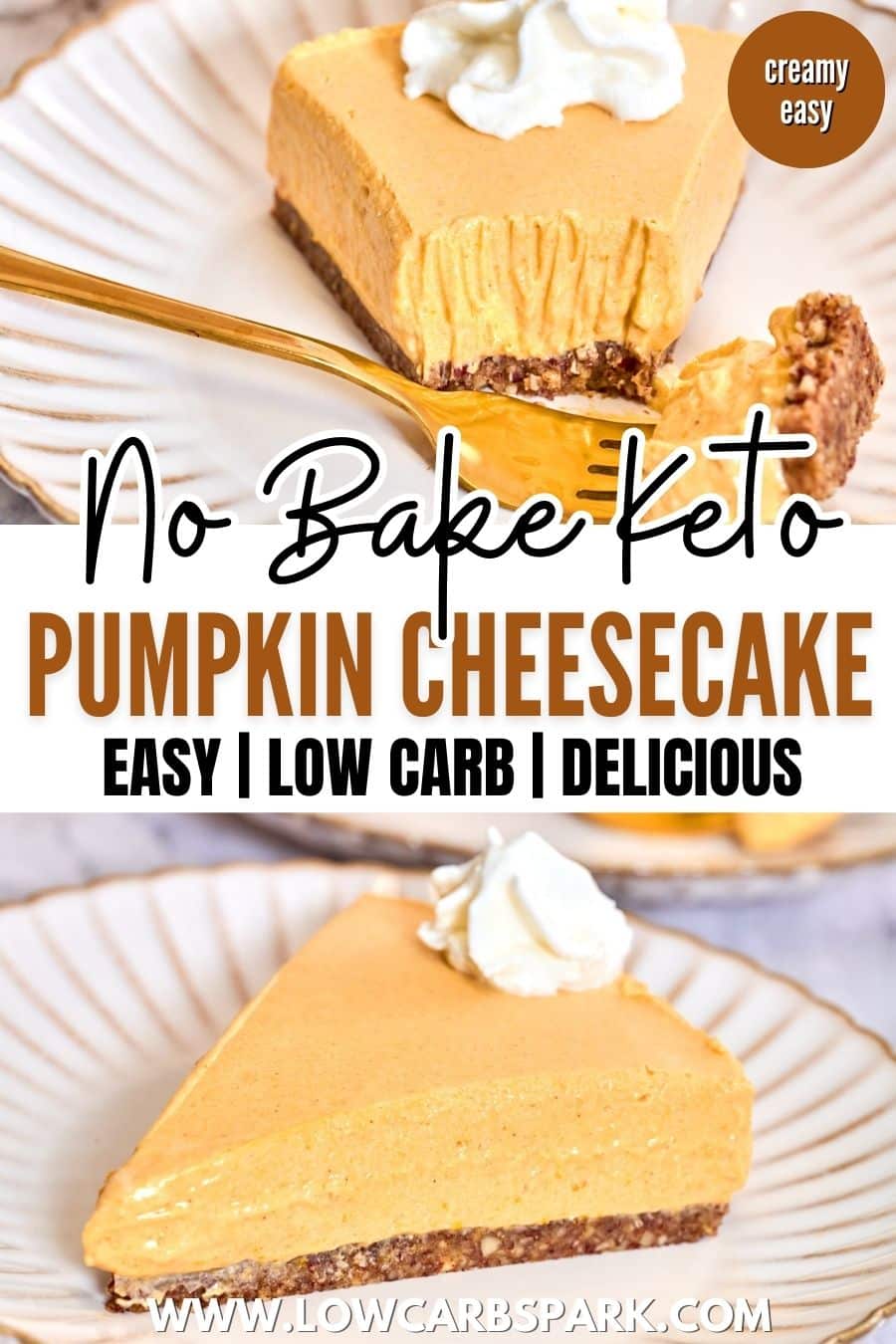 No-Bake Keto Pumpkin Cheesecake 