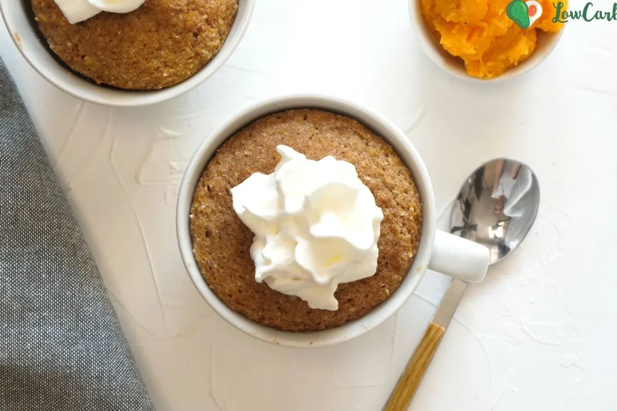Keto Pumpkin Mug Cake - Ready in 3 minutes! 7 how to make Keto Pumpkin Mug Cake