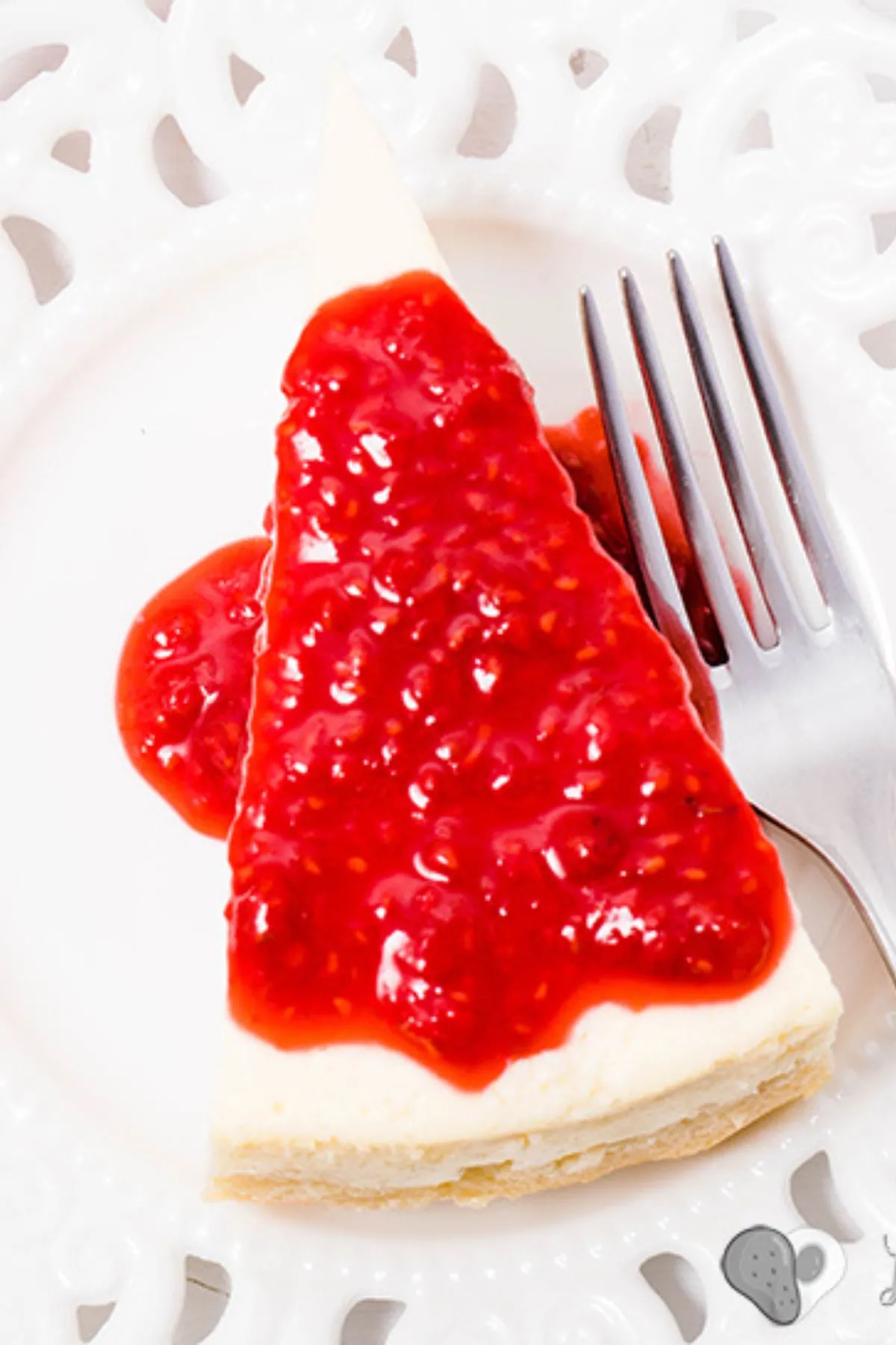 The Best Keto Cheesecake 15 slice of keto cheesecake from top