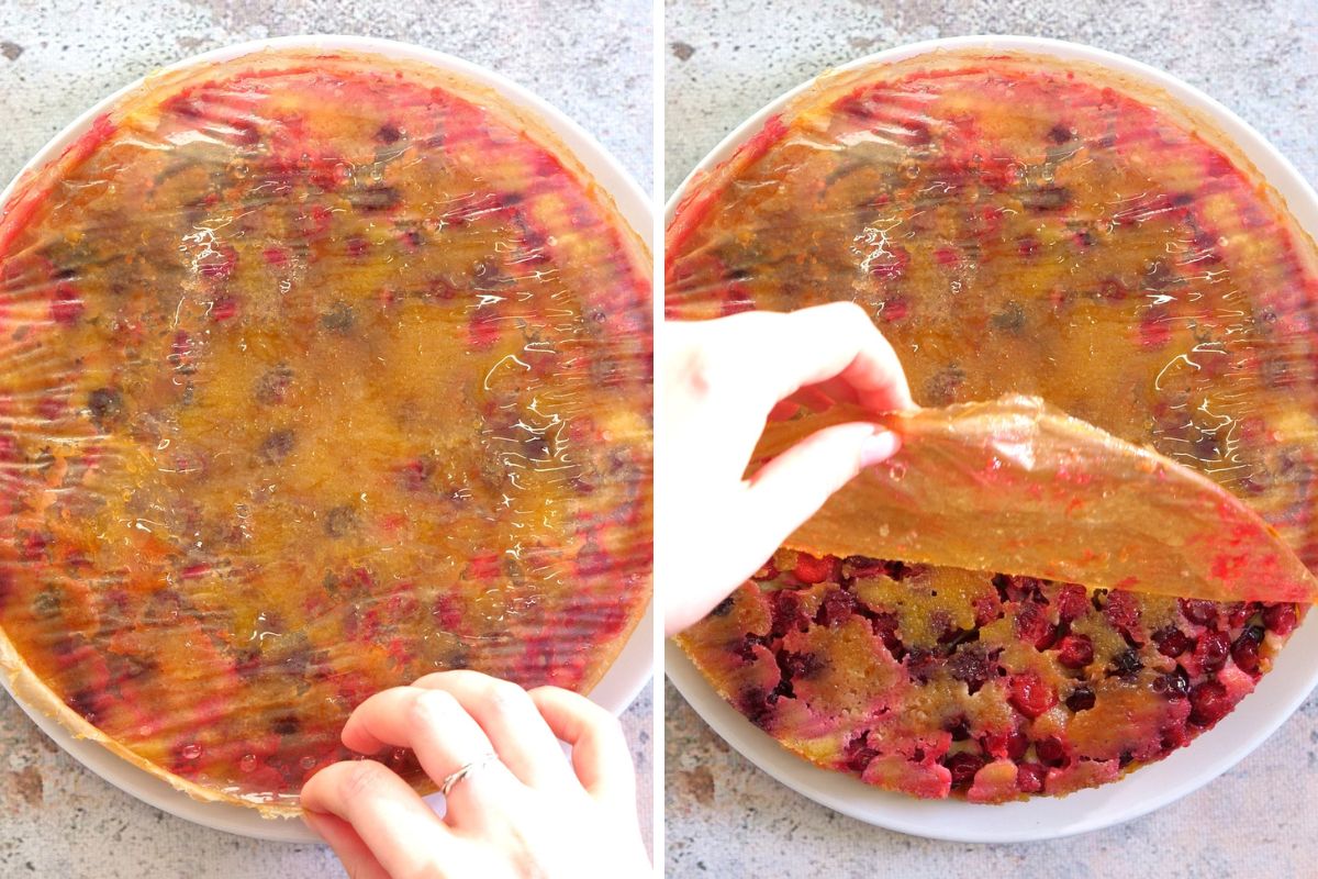 how to make keto cranberry upside down cake 5