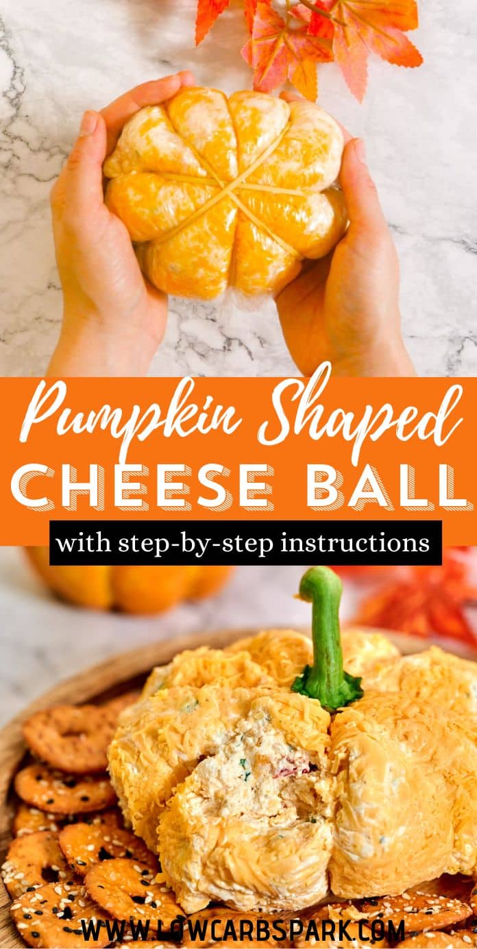 Festive Pumpkin-Shaped Cheese Ball