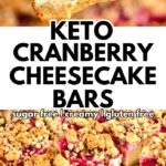 Keto Cranberry Cheesecake Bars