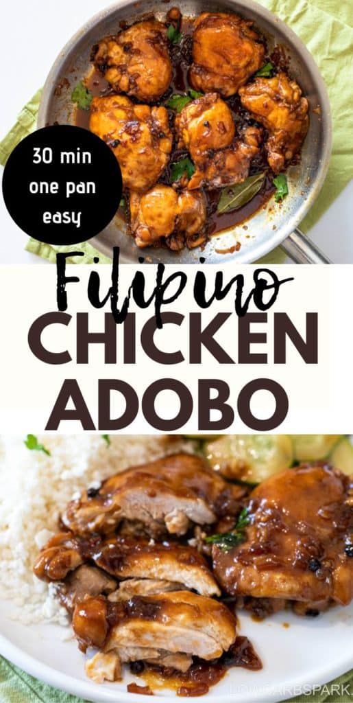 filipino chicken adobo pinterest pin image