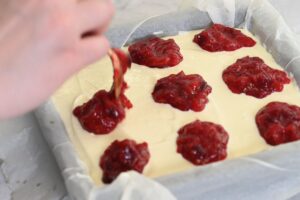 how to make Keto Cranberry Cheesecake Bars40