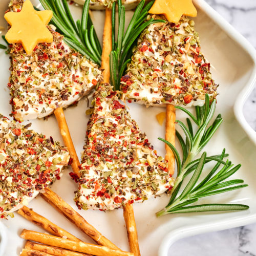 cheese wedge christmas tree appetizer