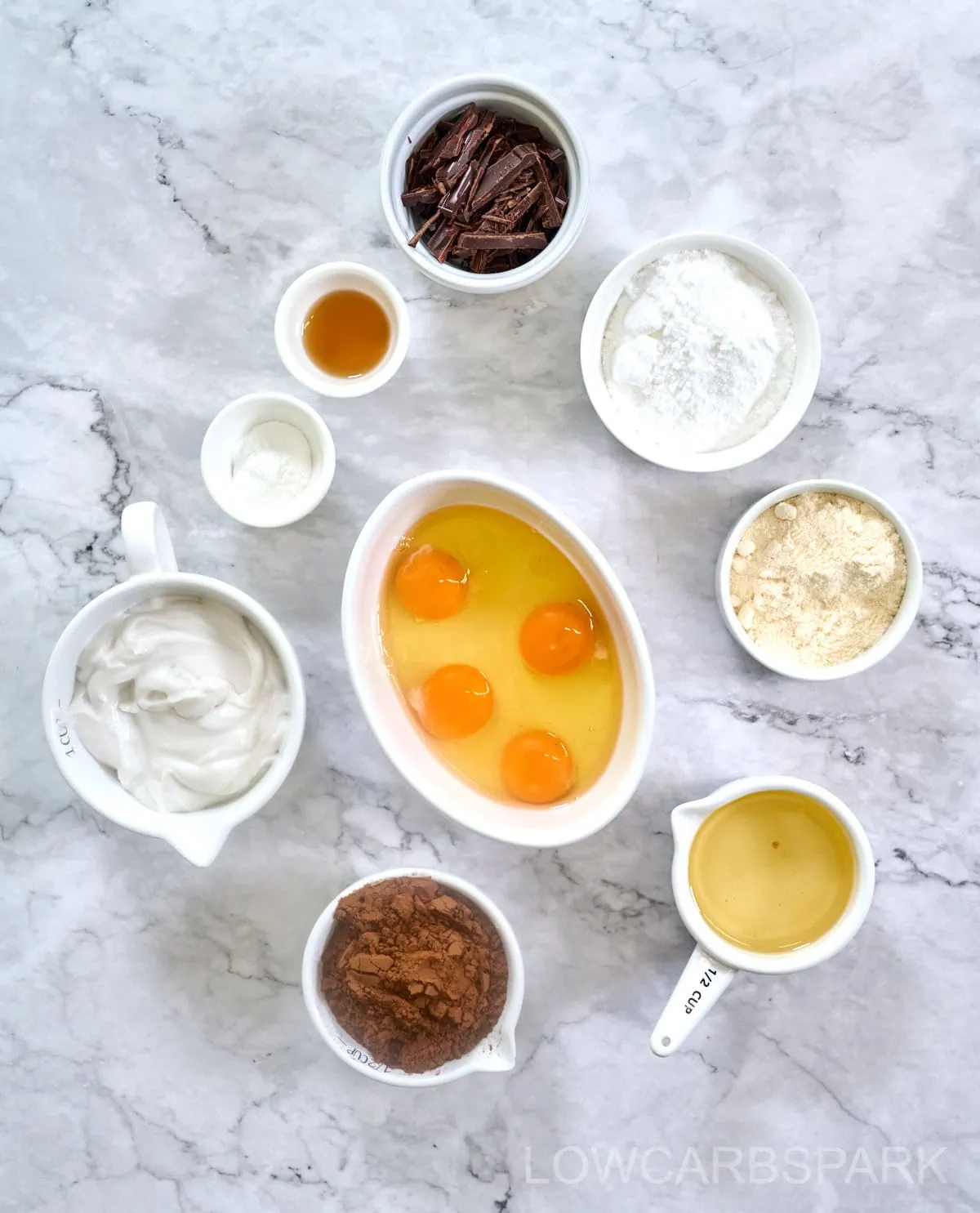 The Best Coconut Flour Brownies 3 coconut flour brownies ingredients