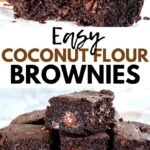 easy coconut flour brownies recipe pinterest