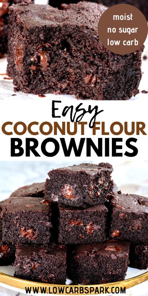easy coconut flour brownies recipe pinterest