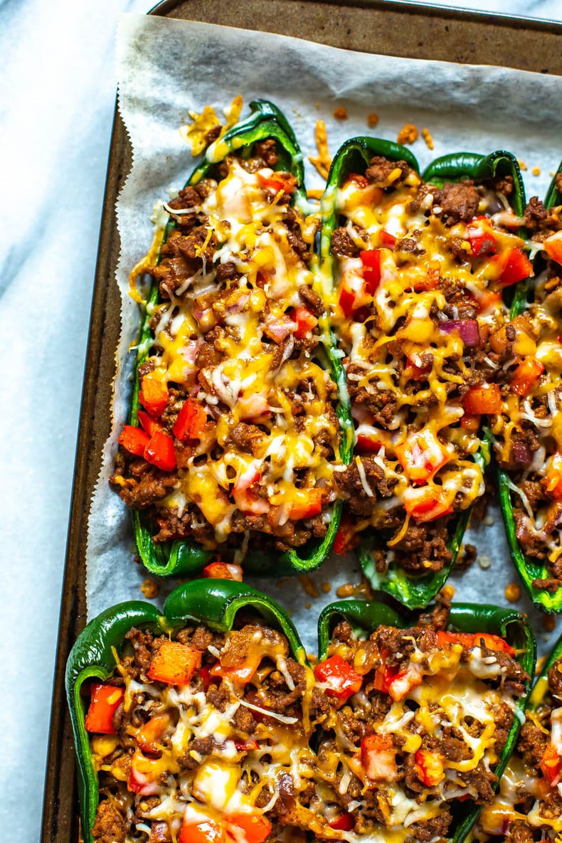 Low Carb Stuffed Poblano Peppers 9