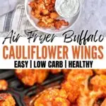Air Fryer Buffalo Cauliflower Wings