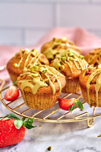 Strawberry Pistachio Muffins