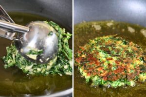 cook spinach fritters