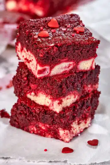 Keto Red Velvet Cheesecake Brownies
