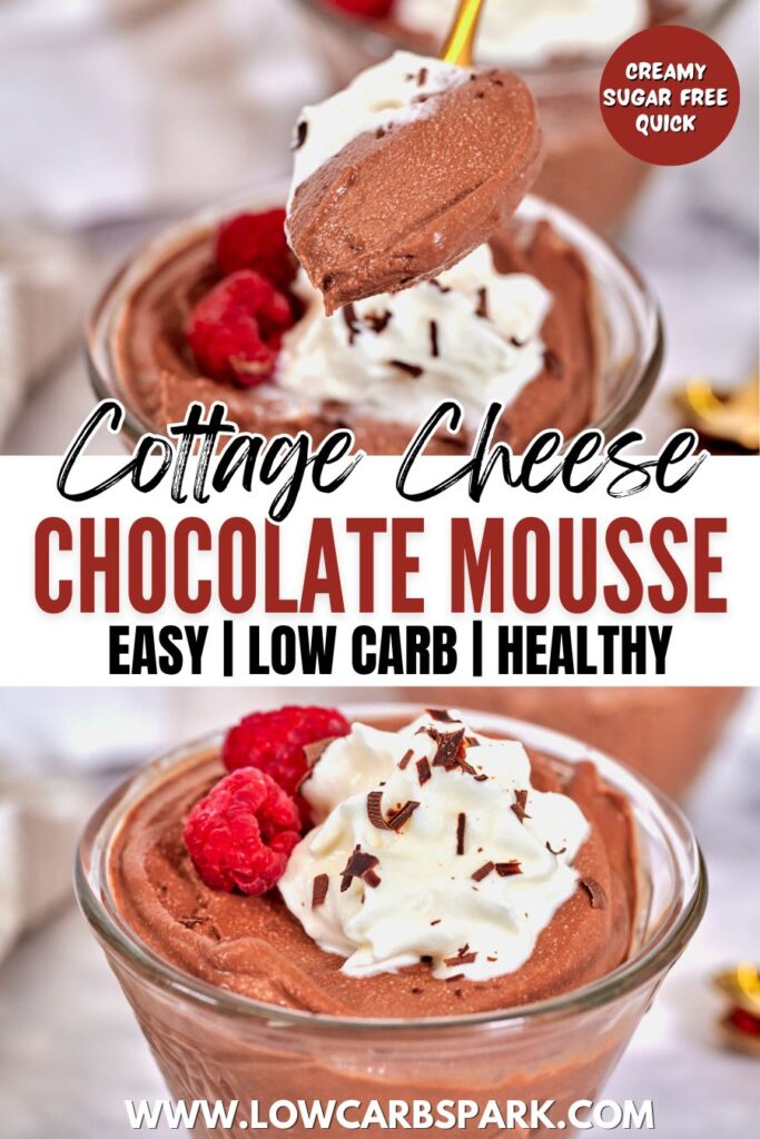 Cottage Cheese Chocolate Mousse Pinterest Image