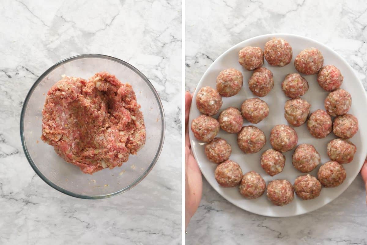 make the meatballs for Italian Wedding Soup