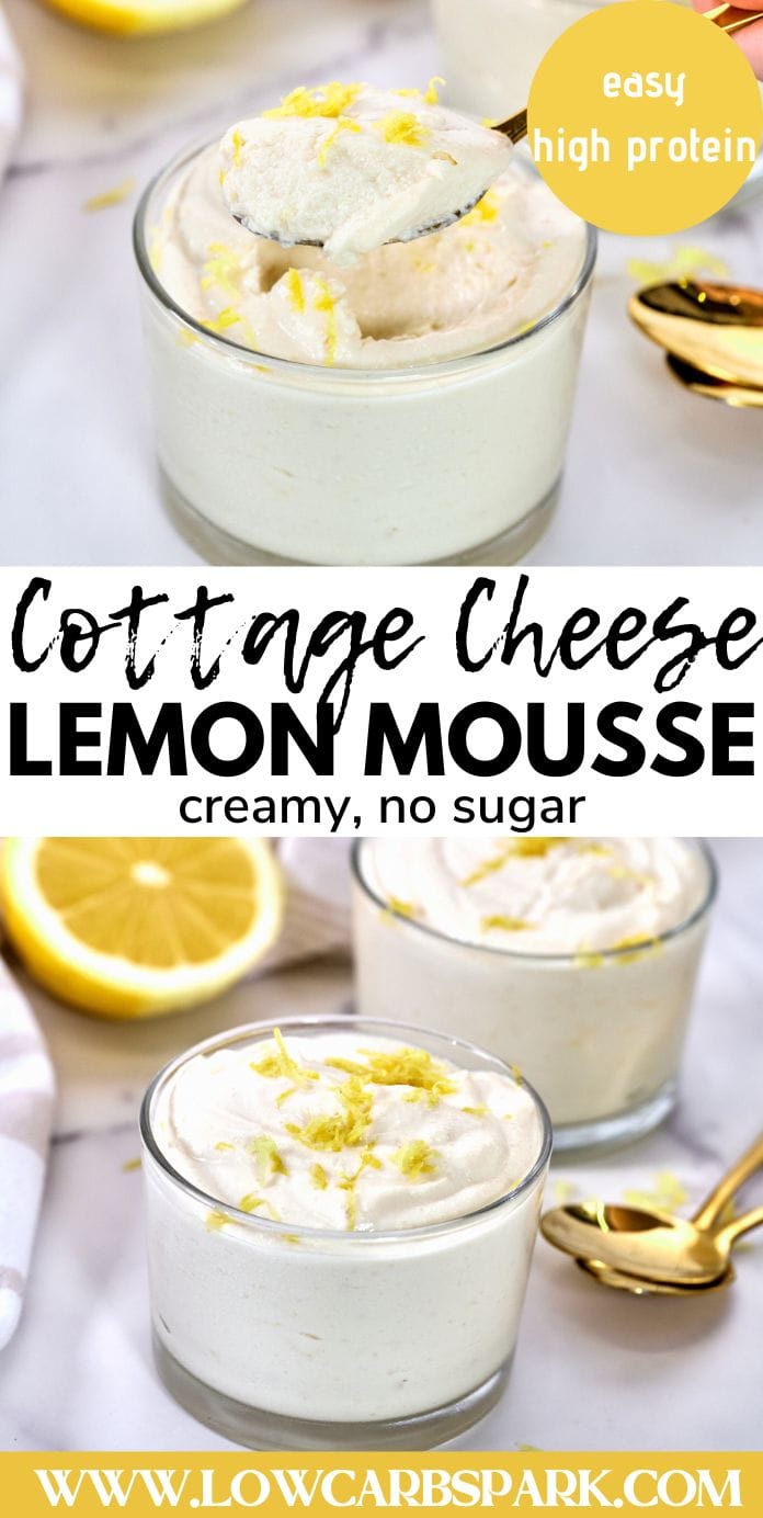 Creamy Cottage Cheese Lemon Mousse - Low Carb Spark