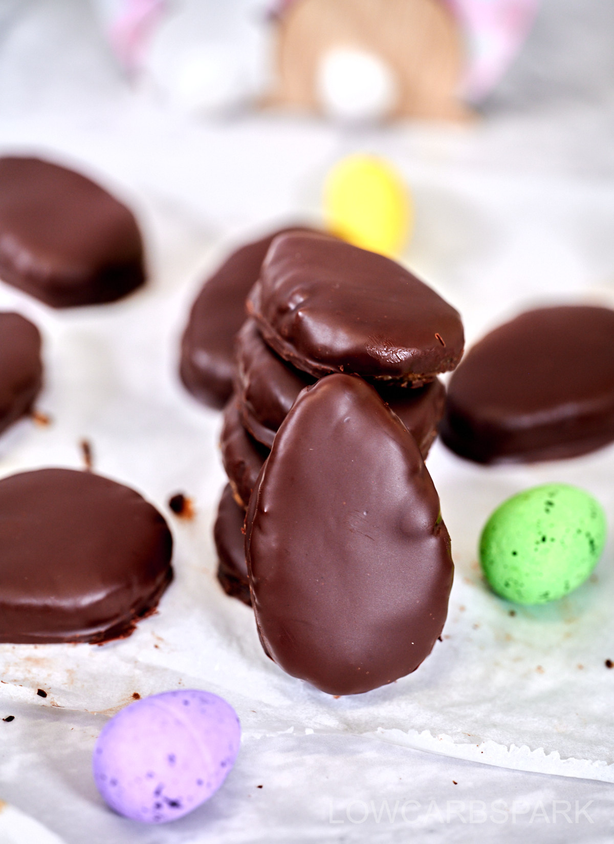 easy keto low carb sugar free peanut butter eggs for easter