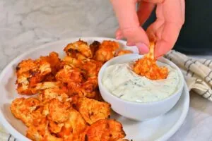 Air Fryer Buffalo Cauliflower 15 how to make Air Fryer Buffalo Cauliflower Wings20