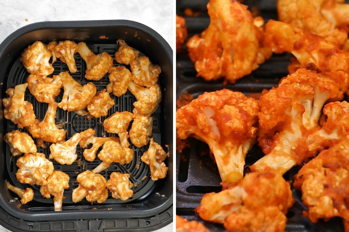 how to make Air Fryer Buffalo Cauliflower Wings