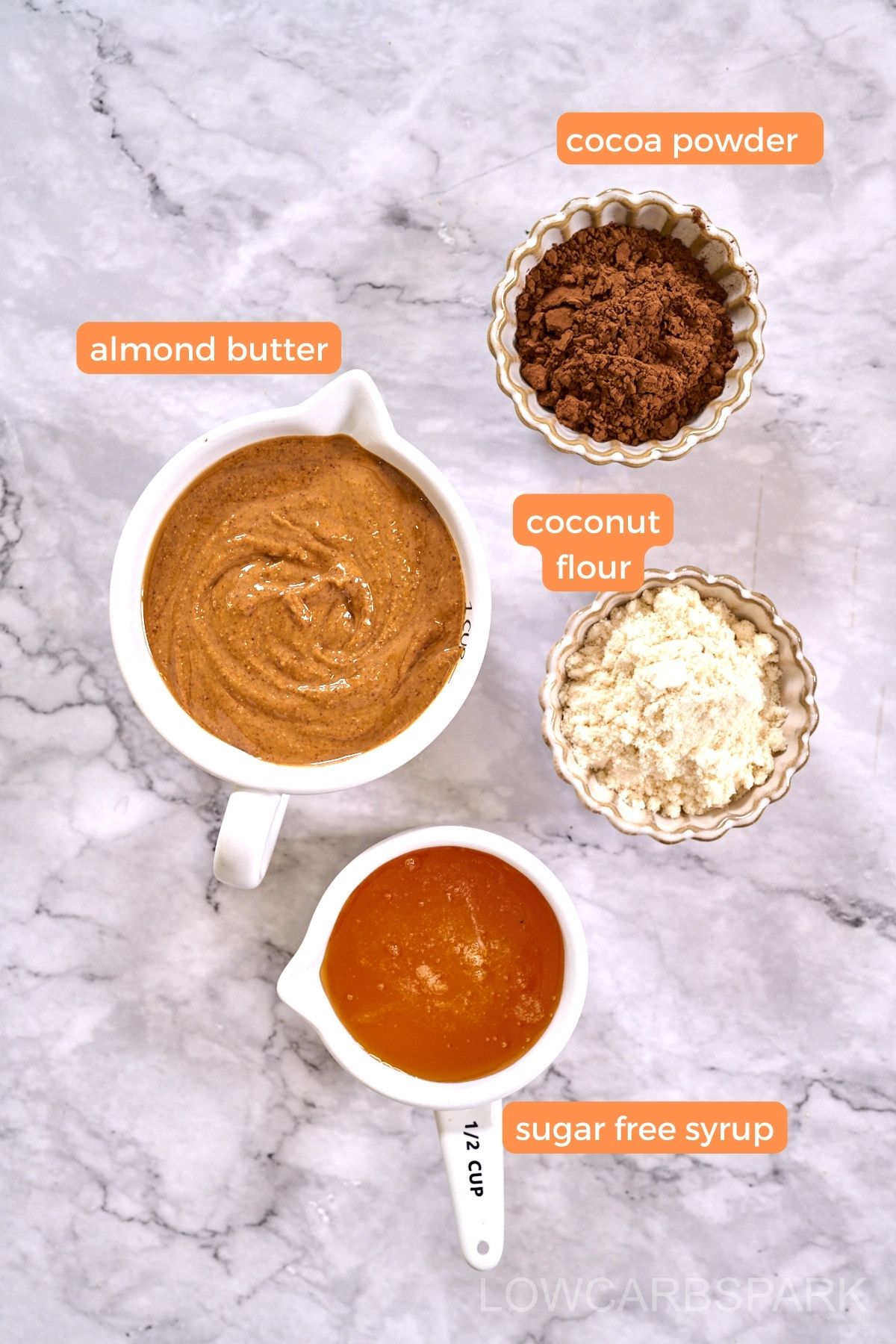 4 Ingredients No Bake Keto Brownies Ingredients