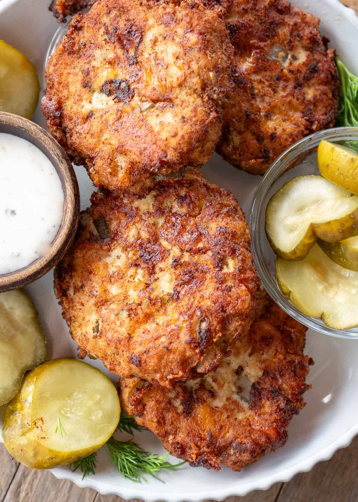 Dill Pickle Chicken Fritters 8