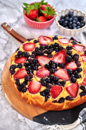 Almond Flour Strawberry Blueberry Cake